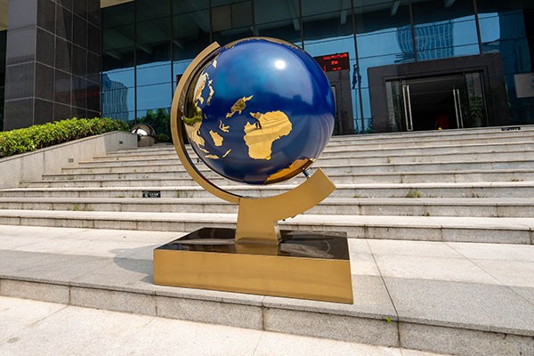 Stainless Steel Globe Sculpture for Indoor Decoration  Stainless Steel Globe Sculpture for Indoor Decoration